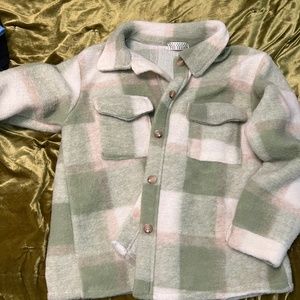 Green Plaid Shacket